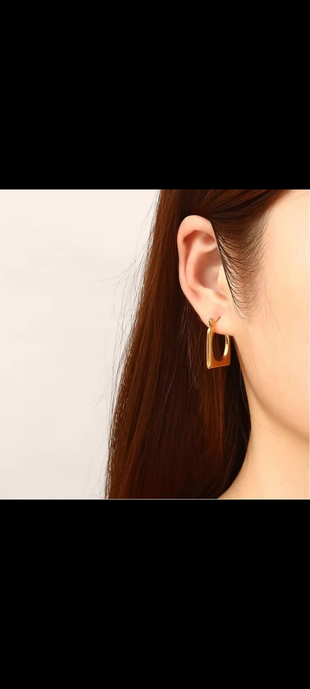 Rectangular hoop earrings